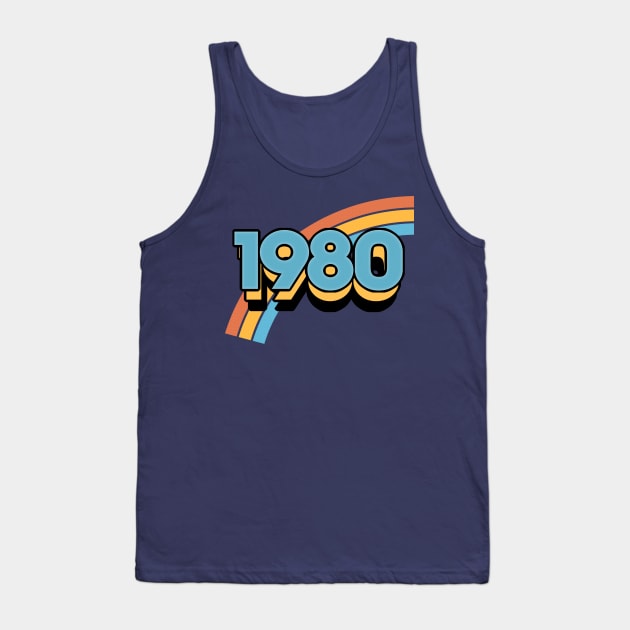 1980 //// Retro Birthday Design Tank Top by DankFutura